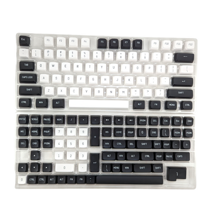 thock king panda black white pbt keycaps keycap set