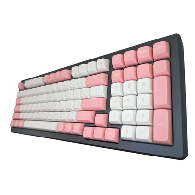 thock king panda pink white pbt keycaps keycap set oem best online