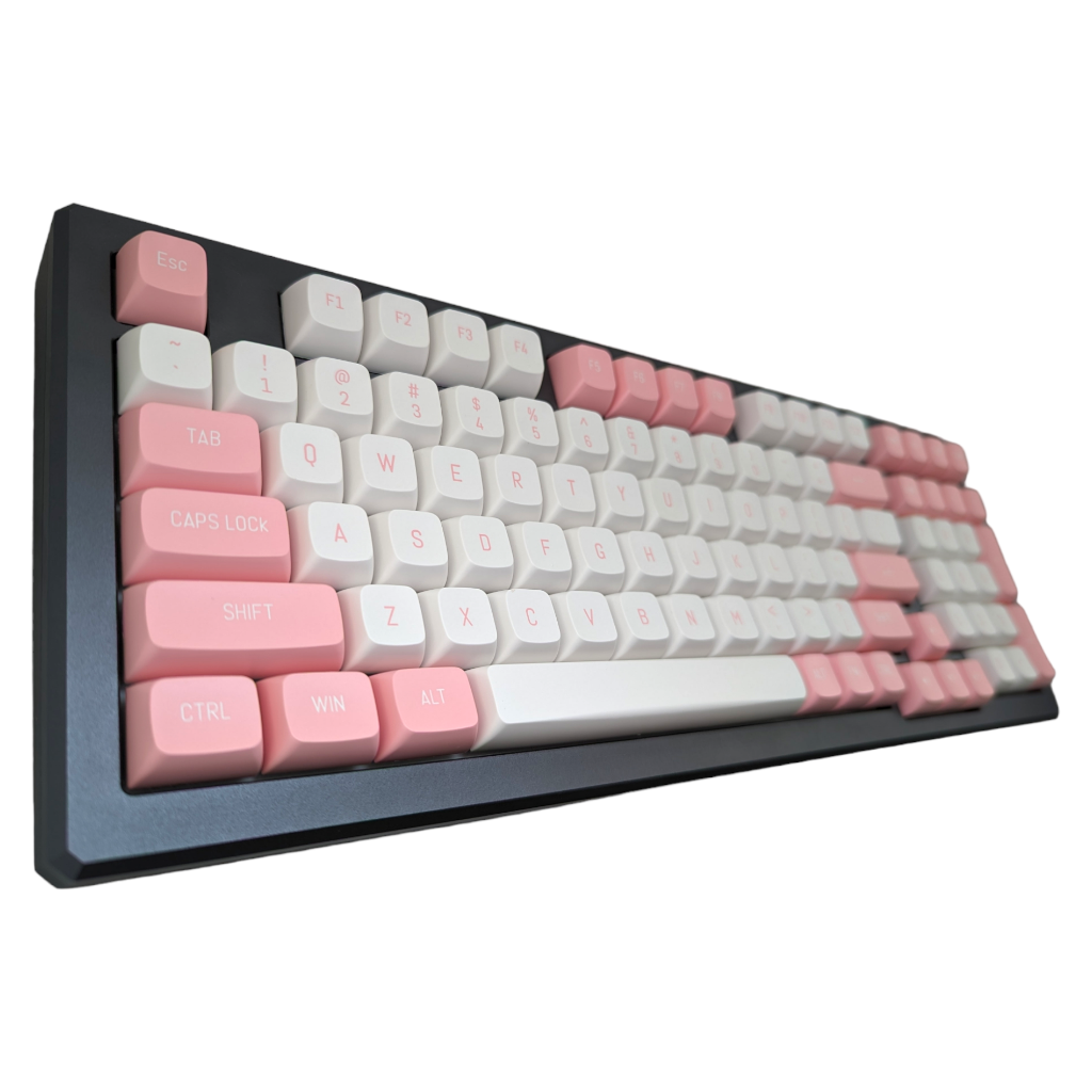 thock king panda pink white pbt keycaps keycap set oem best online