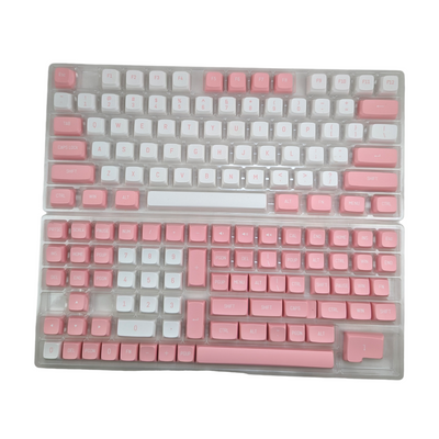 thock king panda pink white pbt keycaps keycap set oem best online