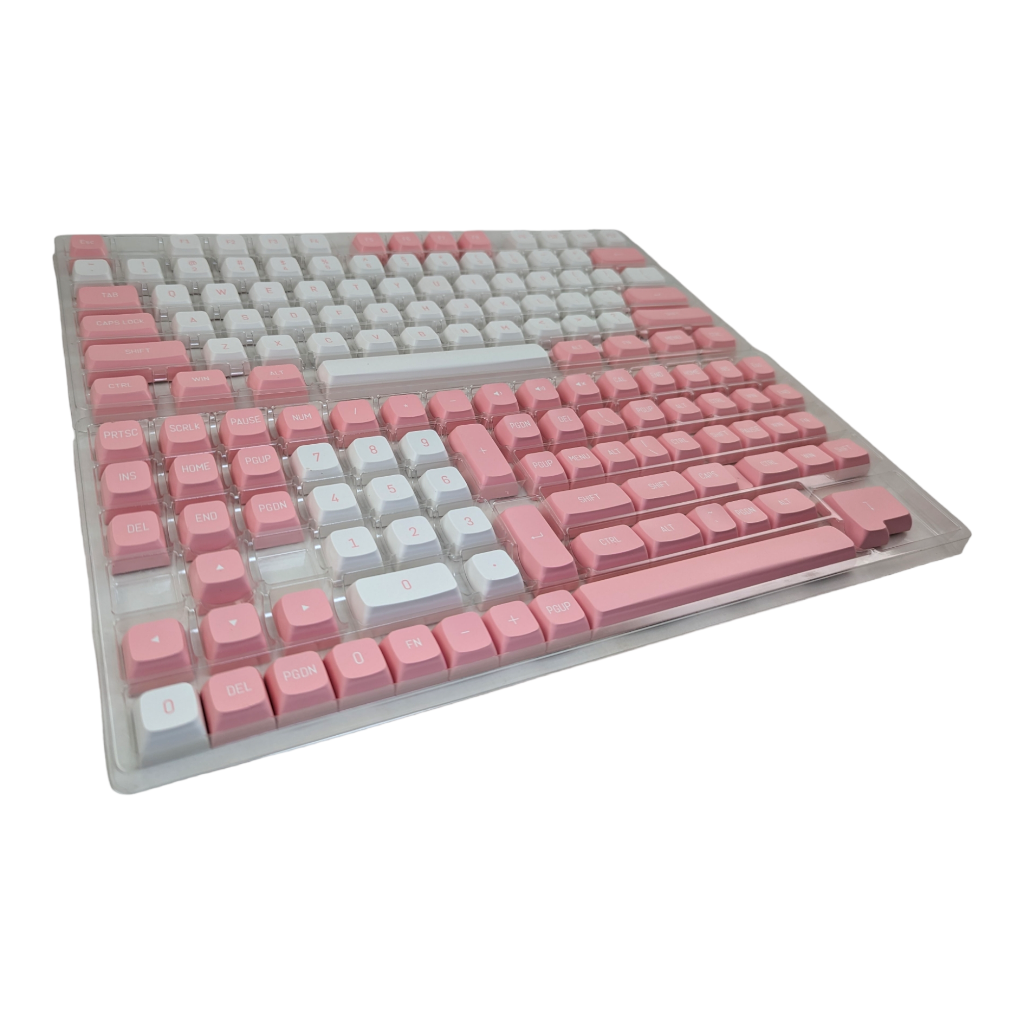 thock king panda pink white pbt keycaps keycap set oem best online