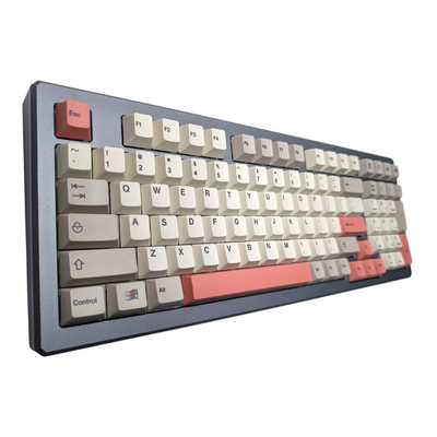 Front view of Thock King Retro Windows 95 PBT keycaps showcasing Cherry profile and classic beige tone.