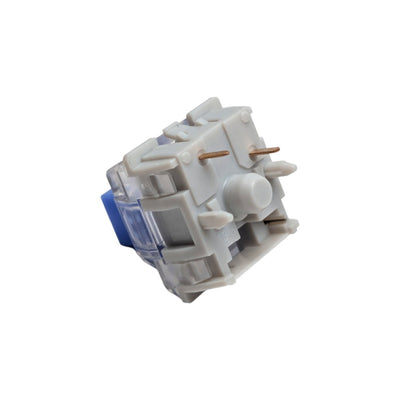 Bottom angled perspective shot of TTC Brother V2 mechanical switch showing 5-pin PCB mounting pegs.