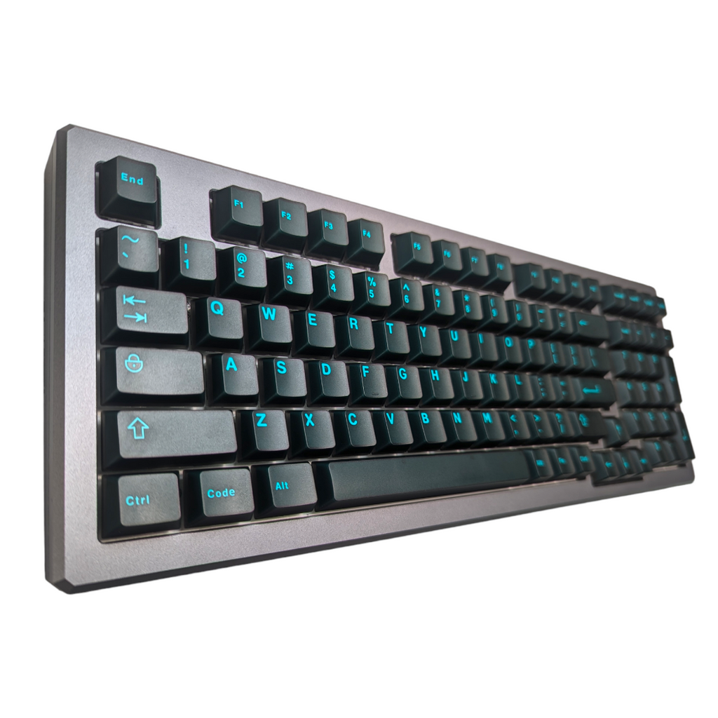 Turquoise on Black (TK-TOB) ABS Cherry MX Keycap Set for mechanical keyboards keyboard