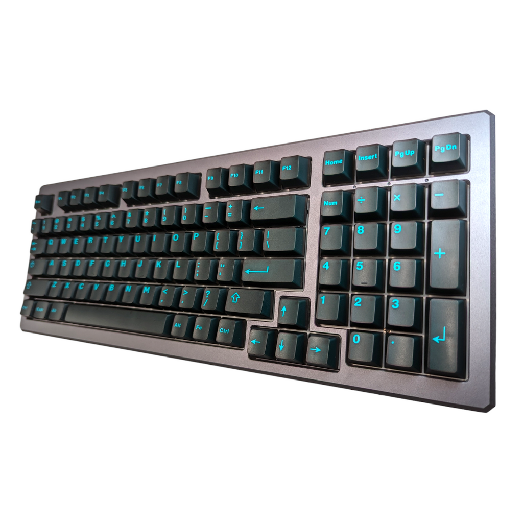 Turquoise on Black (TK-TOB) ABS Cherry MX Keycap Set for mechanical keyboards keyboard