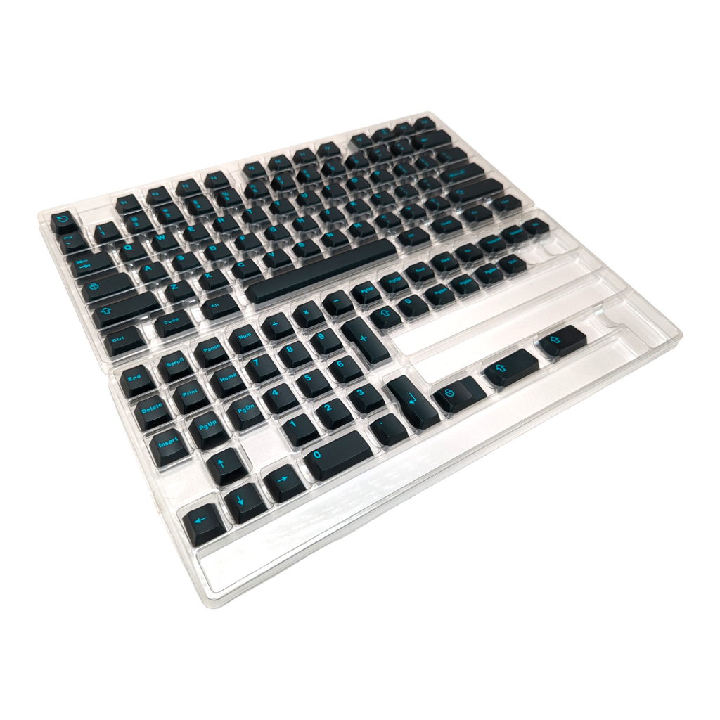 Turquoise on Black (TK-TOB) ABS Cherry MX Keycap Set for mechanical keyboards keyboard