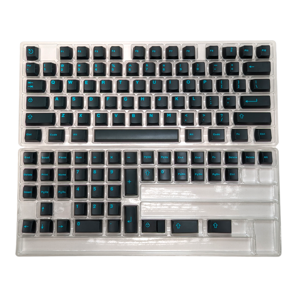 Turquoise on Black (TK-TOB) ABS Cherry MX Keycap Set for mechanical keyboards keyboard