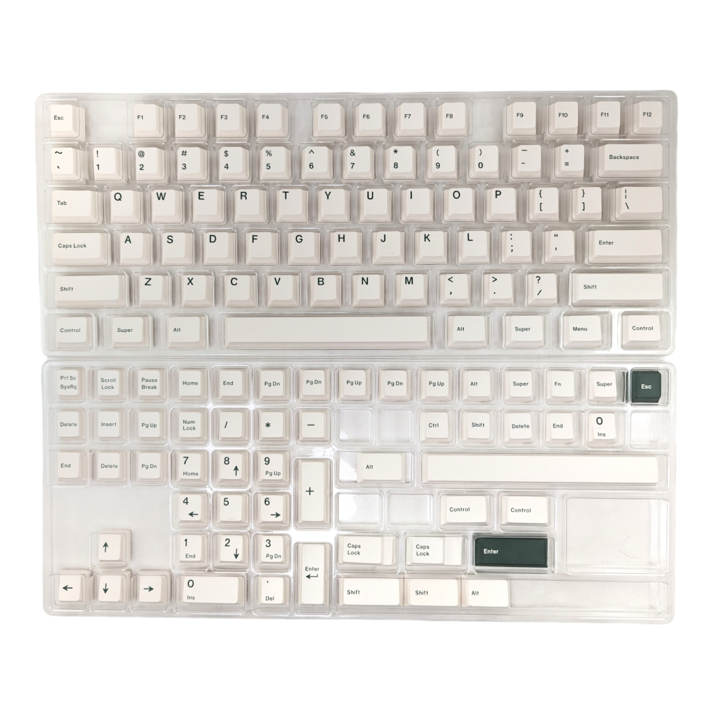 Green on White TK GOW PBT cherry MX Keycap keycaps Set for sale