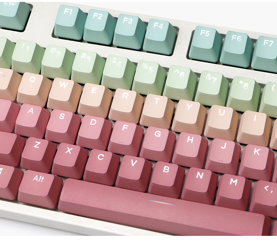 mechanical keyboard rainbow color keycap set