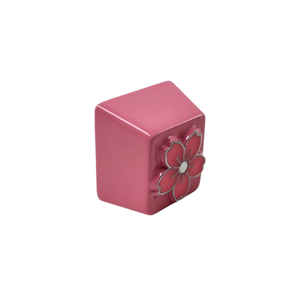 cherry blossom pink cute metal keycap artisan for mechanical keyboard keyboards