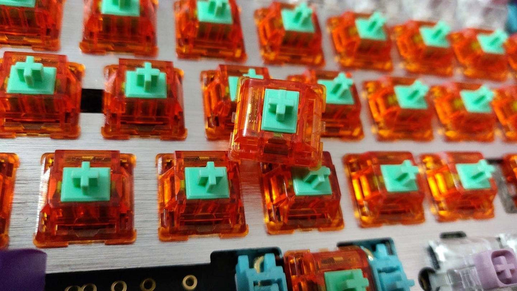 c3 EQUALZ TKC TANGERINE 62 Switches light green pre lubed