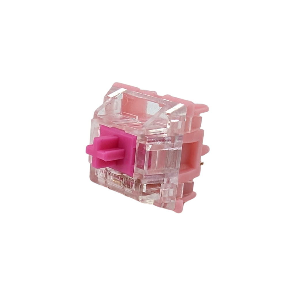 gazzew boba gum bobagum pink silent linear switches RGB